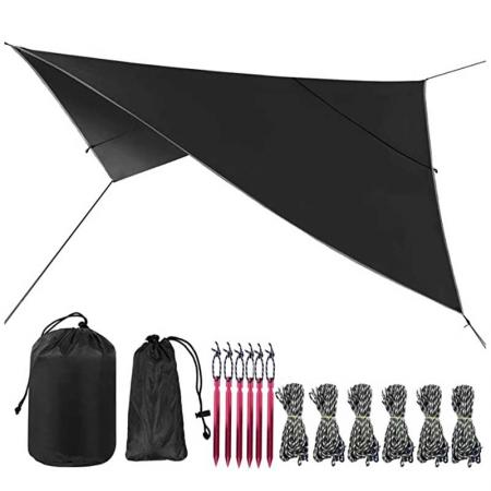 høykvalitets vanntett parasoll regnflue telt ly hengekøye presenning for camping
 