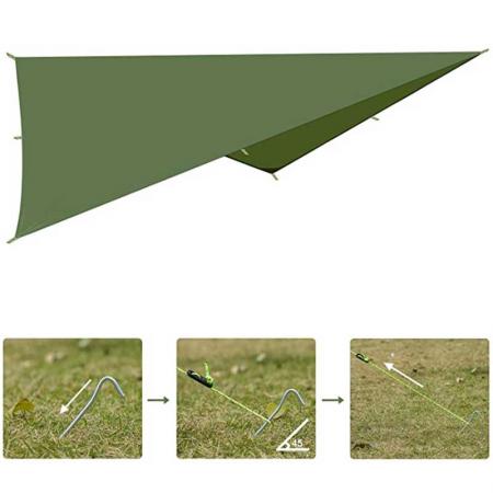 ultralett vanntett telt utendørs familie camping hengekøye regn fly presenning
 