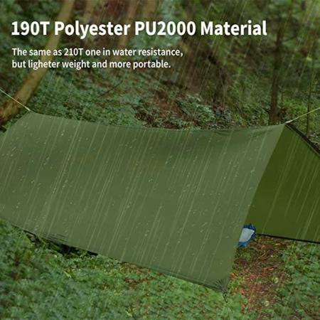 ultralett vanntett telt utendørs familie camping hengekøye regn fly presenning
 