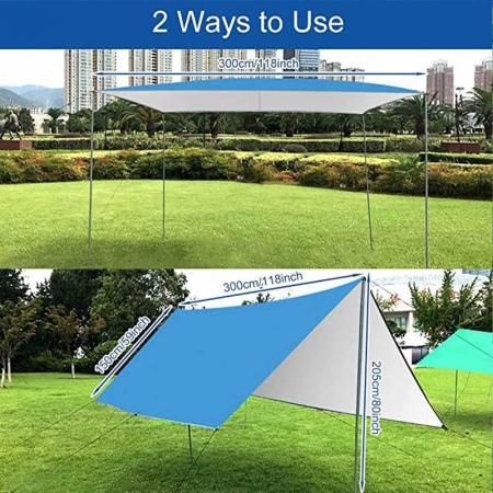 ultralett hengekøye regnflue camping presenning lett vanntett telt ly baldakin for utendørs arrangementer
 