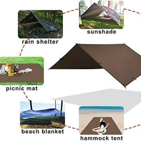 campingpresenning vanntett 3m x 3.2m stor hengekøye teltpresenning
 