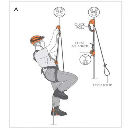 høykvalitets utendørs fjellklatring trearborist klatring rappellering utstyre hand ascender for 8-12MM tau
 