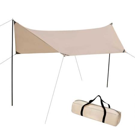 hengekøye rainfly camping enkel å sette opp den inkluderer staker med stor bæreveske
 
