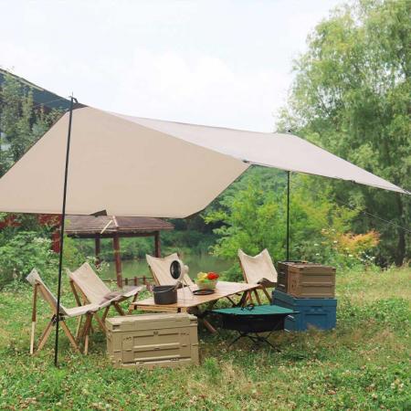 Vanntett campingtelt presenning Enkelt oppsett Perfekt regnflue hengekøye presenning 