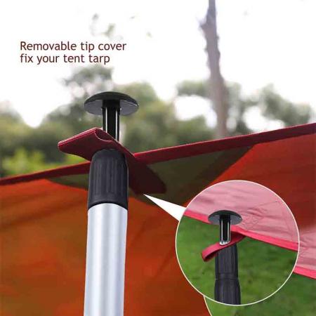 teleskopiske teltstenger lette presenningsstenger røde ,tykke aluminiumsstenger teltstangpose
 