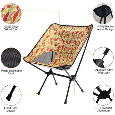 Camping utendørs sammenleggbar stol Lett for fiske strandstol sammenleggbar 