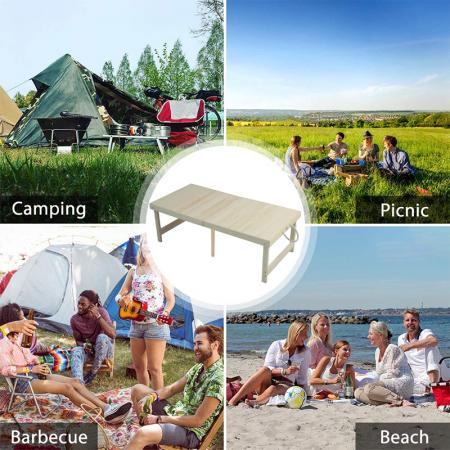 Nytt design sammenleggbart piknikbord i tre for Camp BBQ Picnic Party Beach 