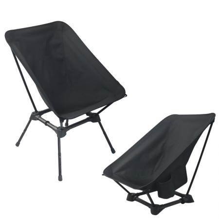 Ultralett høydejusterbar stol for utendørs leirvandring 
