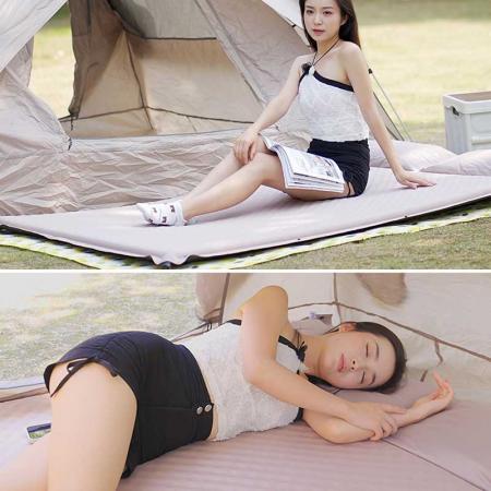 Dobbel selvoppblåsende liggeunderlag PVC Camping Ultralett liggeunderlag for camping 2 personer Tykkelse 3 cm/5 cm 