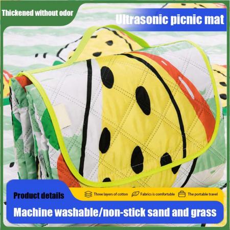 Ultralyd piknikmatte Maskinvaskbar piknikmatte Vanntett stripete strandteppe OEM ODM 