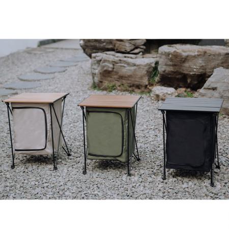 2023 Nytt multifunksjonelt camping utendørs bord sammenleggbart piknikbord Camp lagringsstativ med oppbevaringskurv 