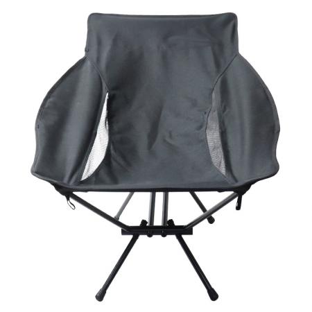 Kina Produsent Stor Lounge Chair Camping Lett bærbar sammenleggbar stol for voksne Svart 