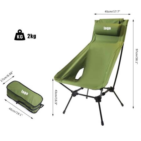 Engros Camping hy rygg stol Brbar lett aluminium utendrs stol sammenleggbare strandstoler 