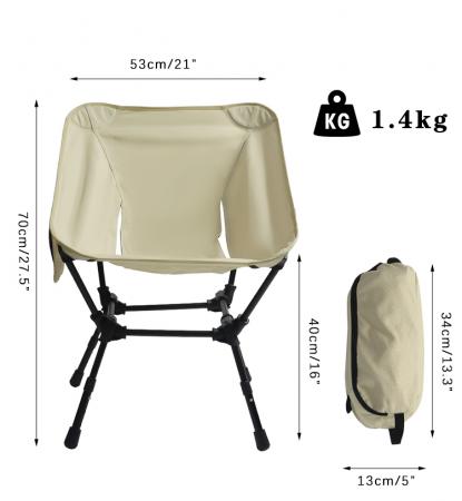 Lett campingstol Aluminium sammenleggbar utendørs stol Bulk kompakte slitesterke stoler til salgs 