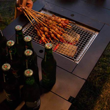 IGT Lett Fotturer BBQ Strand Camping Sammenleggbart ryggsekkbord Sammenleggbart Utendørs Camping Aluminiumsbord 