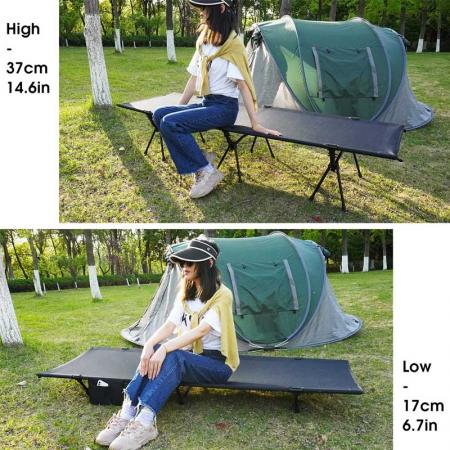 ultralett sammenleggbar campingseng, bærbar kompakt ryggsekkseng for voksne camping 