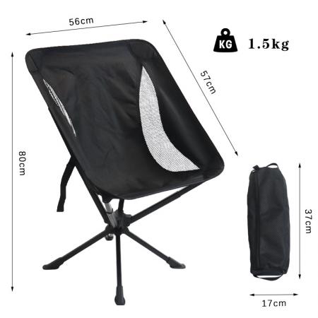 Camping 360 graders svingbare utendørs bærbare sammenleggbare stoler 