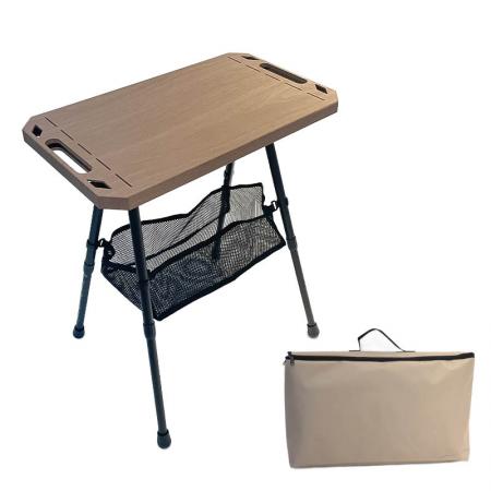 Multifunksjonelt utendørs aluminium lett sammenleggbart piknikbord taktisk camping sammenleggbart bord med bæreveske
         