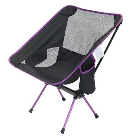 Sammenleggbar aluminium utendørs strandcamping bærbar stol 