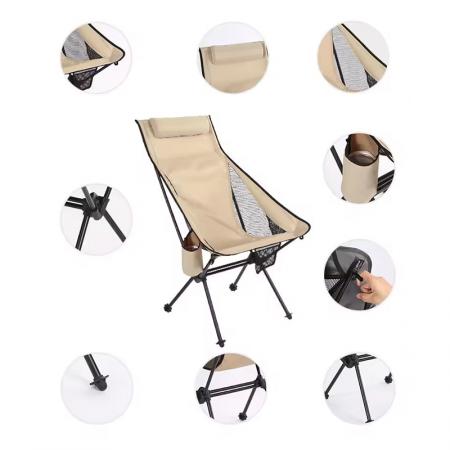 utendørs sammenleggbar stol strandstol utendørs sammenleggbar med bæreveske 600d oxford 