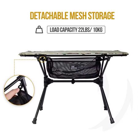 Tilpasset pakke sammenleggbar camping ultralett aluminiumsklut bord med veske 