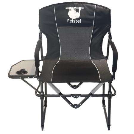 600D Oxford Outdoor Relax Portable Director Sammenleggbar campingstol med sidebord 