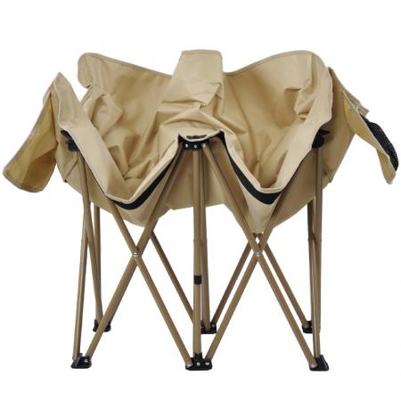 Lav MOQ dobbeltseter utendørs lett folding strand camping bærbar fiske stol med nettveske 