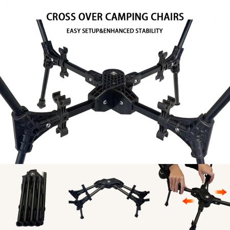 Lett sammenleggbar bærbar aluminiumsleirstol utendørs Moon Camping Chair