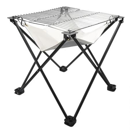 Utendørs bærbar sammenleggbar grill Fireproof klut Rustfritt stål Piknik Grill BBQ Charcoal Grill