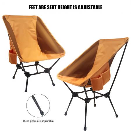 portable camping chair lightweight folding beach chair with side pockets 