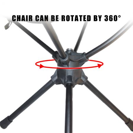 Ultralett bærbar utendørs strandcamping 360° svingstol svingbar bærbar fiskekrakk