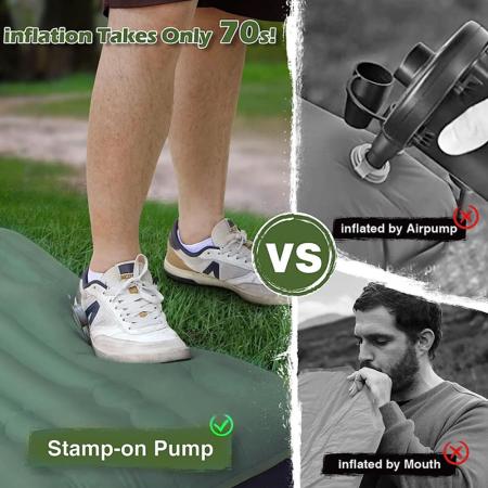 Lett oppblåsbar campingmatte utendørsutstyr reisesoveunderlag