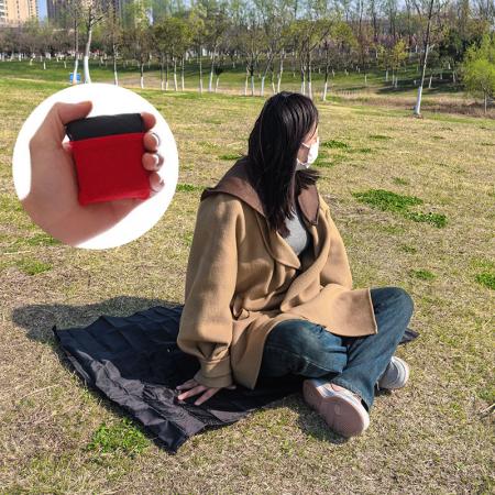 Ripstop Nylon Vanntett Passer i Lomme Lite Lett Kompakt Lommeteppe 