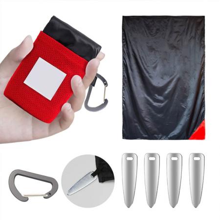 Ripstop Nylon Vanntett Passer i Lomme Lite Lett Kompakt Lommeteppe 