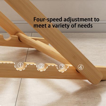 Sammenleggbar lenestol i tre for camping, sammenleggbar strandstol 