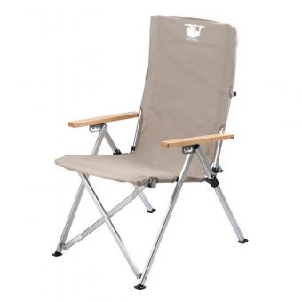 Campingstol med justerbar ryggstøtte i aluminium