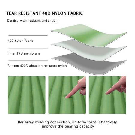 Utendørs camping justerbar vinkel strand casual bærbar pute luftstol soveunderlag