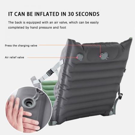 Utendørs camping justerbar vinkel strand casual bærbar pute luftstol soveunderlag