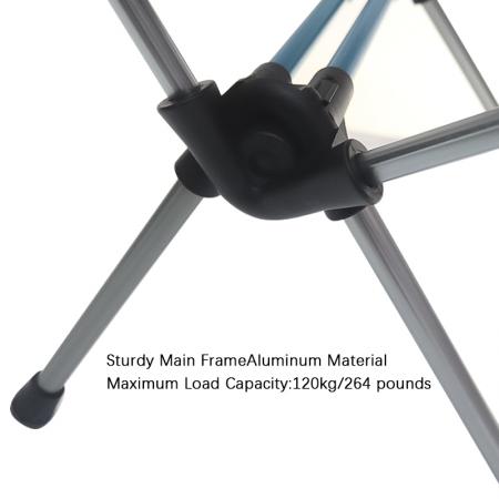 Dobbelstangkonstruksjon Sammenleggbar lett fottur Camping Fiske Piknik Reise Månestoler 