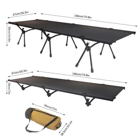Engros turutstyr Reiseseng Justerbar høyde Sammenleggbar campingseng 