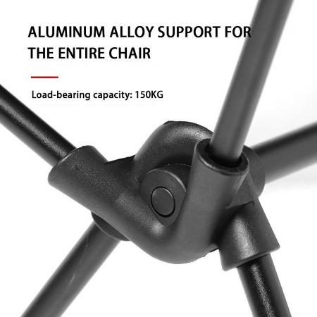 Utendørs pustende utvidet månestol bærbar sammenleggbar parallellstenger høyrygg camping strandstol 