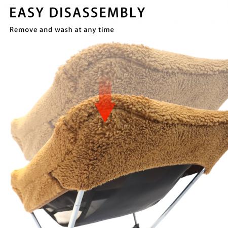 Vintervarmt, tykt ullstoltrekk, fotturer, piknik, månestol, høy kvalitet, utendørs camping, sammenleggbar stoltrekk 