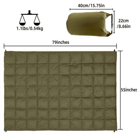 2022 nytt tilpasset sammenleggbart vanntett utendørs campingteppe som kan bæres av nylondun for camping 