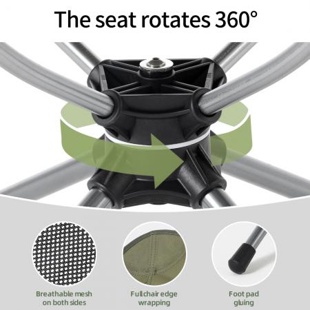 Høy kvalitet tilpasset logo moderne design utendørs camping ultralett aluminium sammenleggbar strandstol 