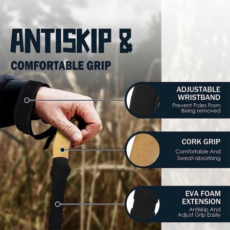 6013 lettvekts teleskopisk aluminium med hurtigjusterbare låser Trekkingstang 