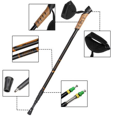 Multifunksjonelt lys tur- og skistaver utendørsutstyr