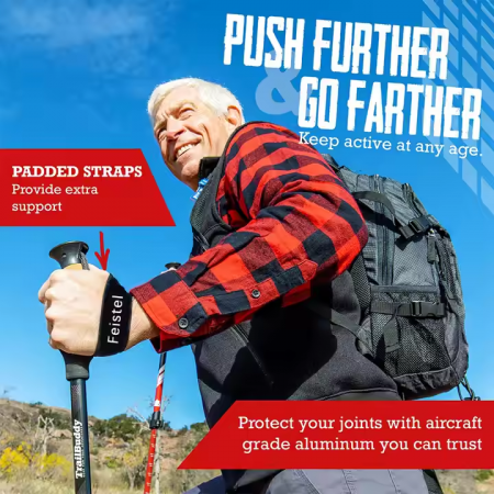 Ultralett Duralumin 7075 Aluminium Vandring Trekking Pole Spaserstokk 