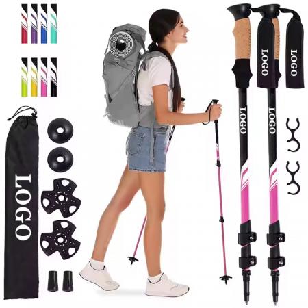 Ultralett Duralumin 7075 Aluminium Vandring Trekking Pole Spaserstokk 