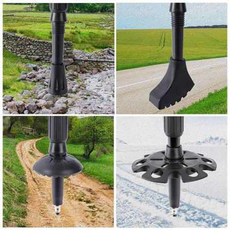 Multifunksjonelt lys tur- og skistaver utendørsutstyr