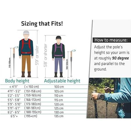 2022 karbonfiber aluminium sammenleggbare nordiske turstaver turstaver 7075 spaserstokk for sporing
 